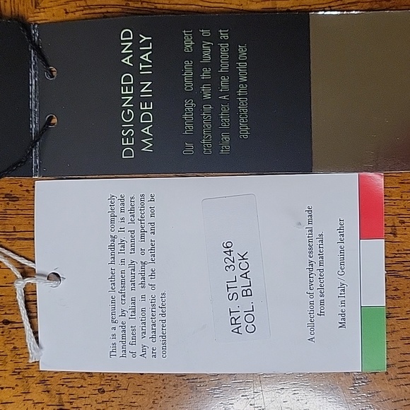 ISADORA Made in Italy Genuine Suede, Croco Trim Bucket Bag, Black NWT - Picture 14 of 14